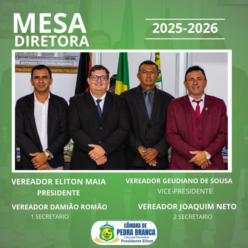 Mesa Diretora Eleita para o Biênio 2025-2026.